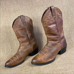 Ariat mens cowboy boots western brown leather comfort insoles 10 EE